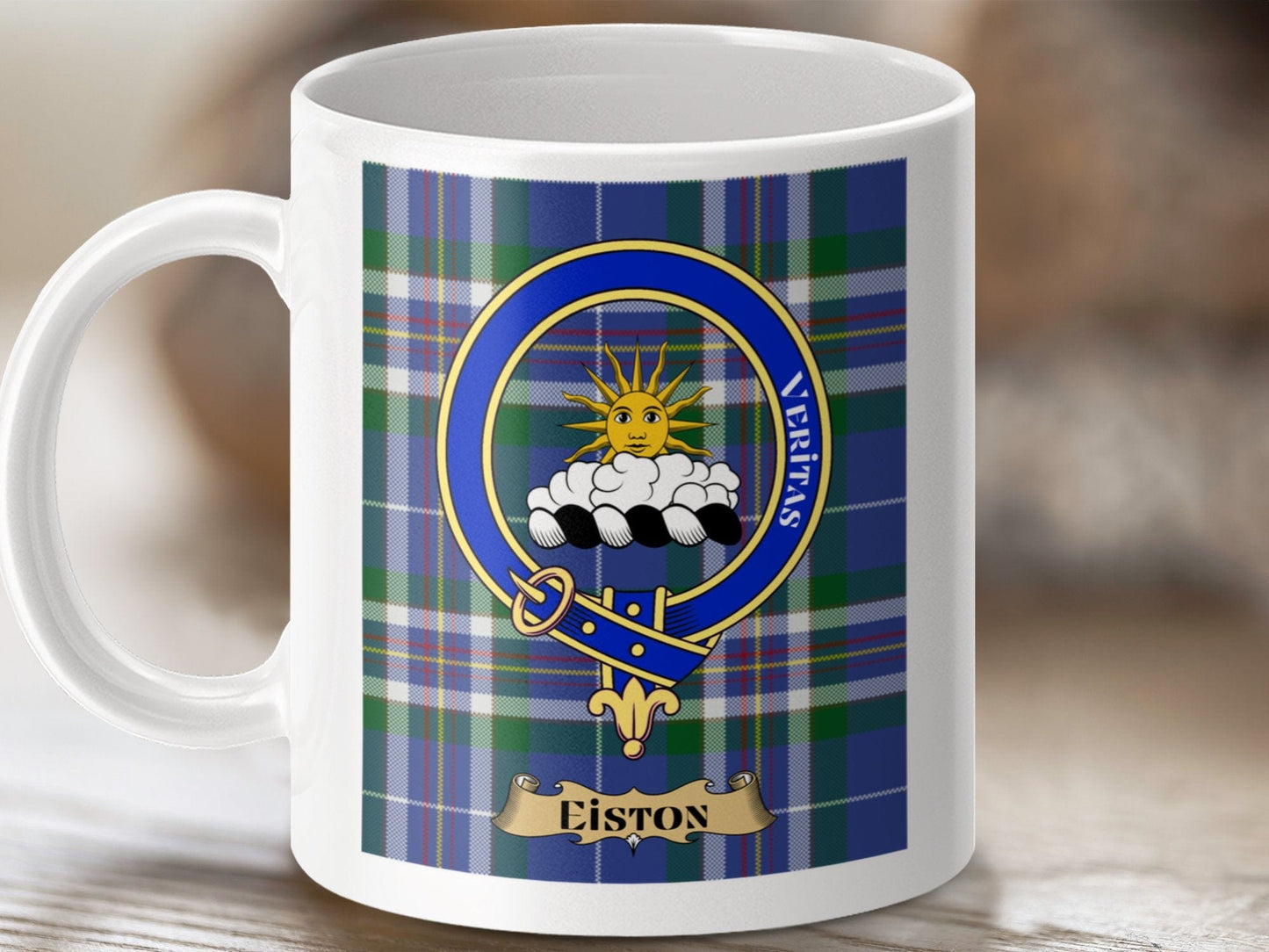 Physical Item Eiston Clan Scottish Tartan Crest Mug