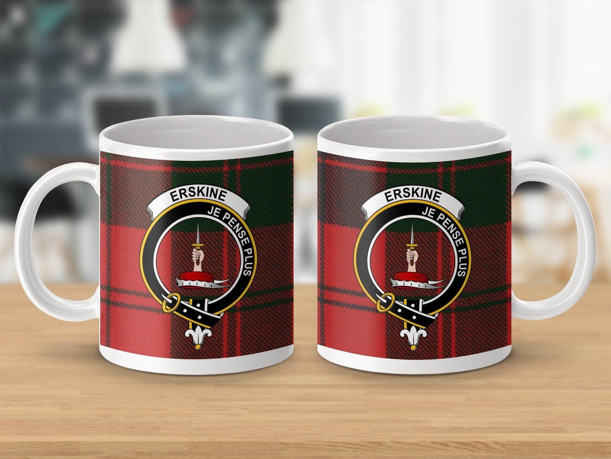 Physical Item Erskine Clan Je Pense Plus Tartan Design Mug