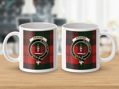 Physical Item Erskine Clan Scottish Tartan Crest Mug