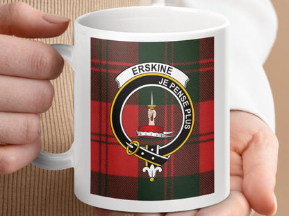 Physical Item Erskine Clan Scottish Tartan Crest Mug