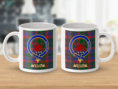 Physical Item Ewing Clan Scottish Tartan Crest Mug