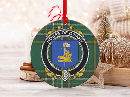 Physical Item Fahy Crest Irish Tartan Christmas Ornament Decoration