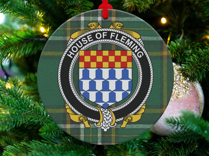 Physical Item Fleming Crest Irish tartan Christmas Ornament Decoration Ornaments