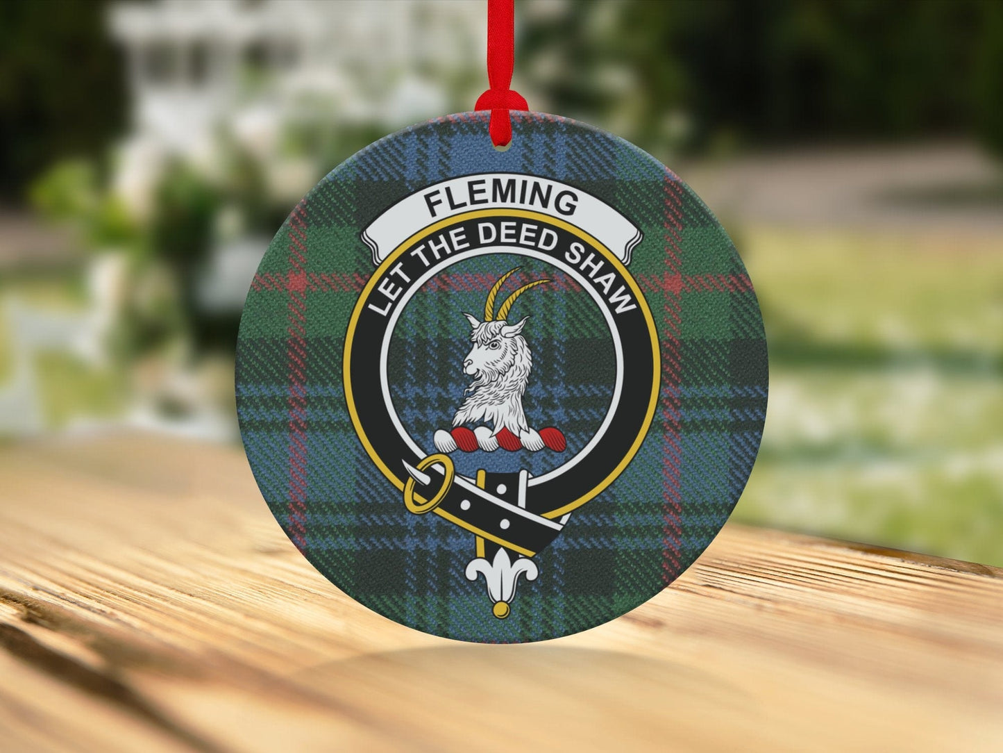 Physical Item Fleming Scottish Clan Crest Christmas Ornaments