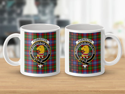 Physical Item Forrester Clan Scottish Tartan Crest Mug