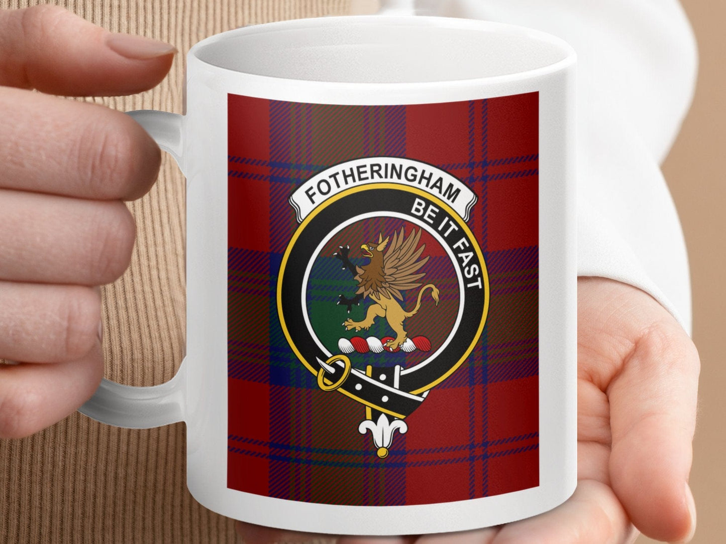 Physical Item Fotheringham Scottish Tartan Clan Crest Mug