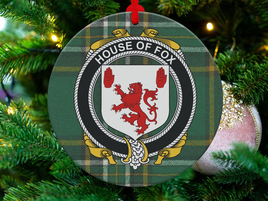 Physical Item Fox Crest Irish tartan Christmas Ornament Decoration Ornaments