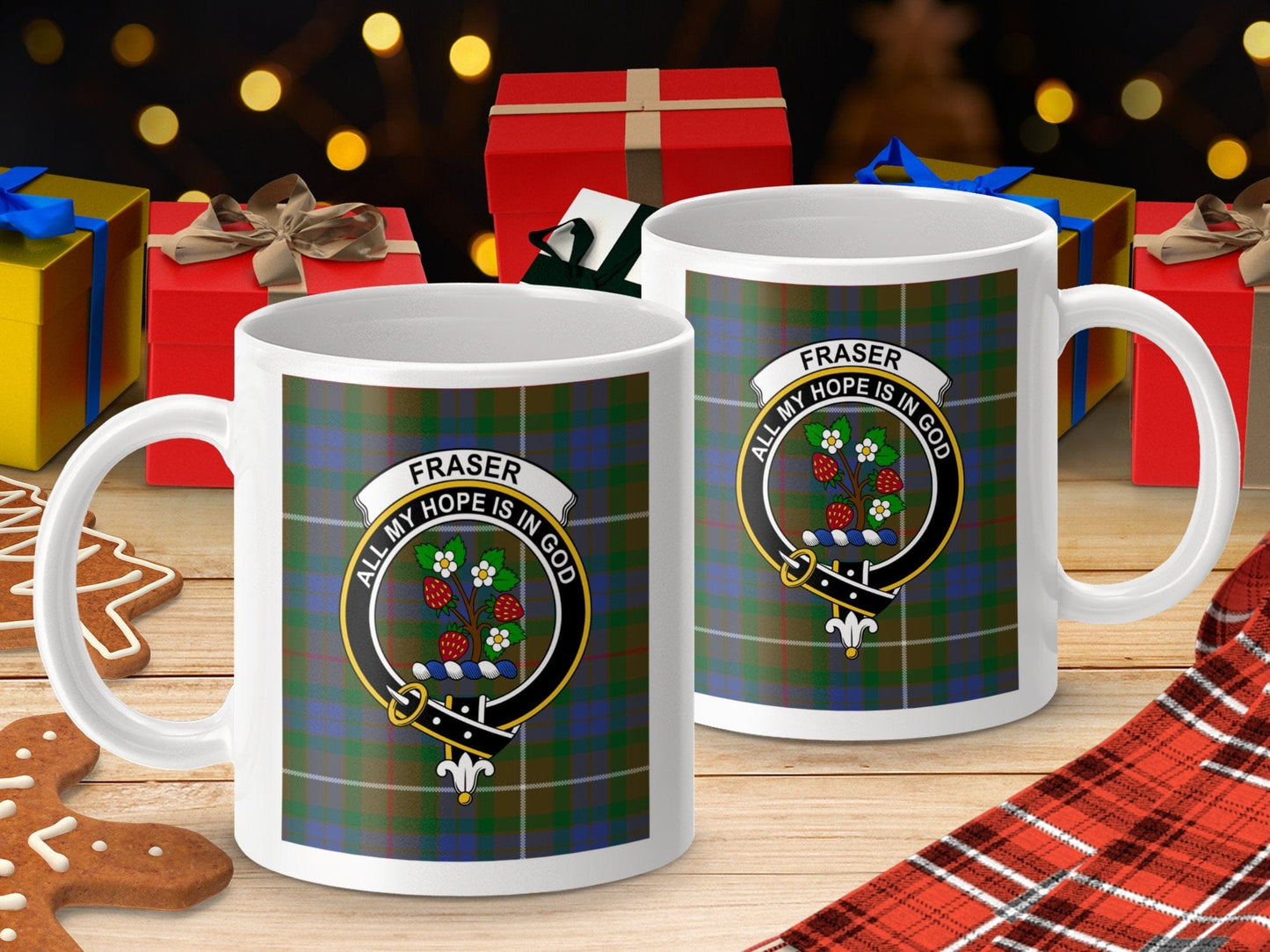 Physical Item Fraser Clan All My Hope Is In God Crest Mug