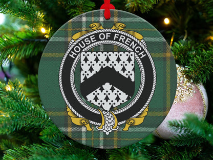 Physical Item French Crest Irish tartan Christmas Ornament Decoration Ornaments