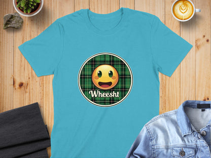 Physical Item Funny Scottish Wheesht Emoji T-Shirts