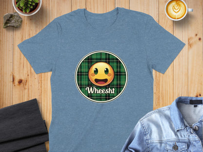 Physical Item Funny Scottish Wheesht Emoji T-Shirts