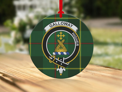 Physical Item Galloway Higher Crest Christmas Scottish Clan Ornaments