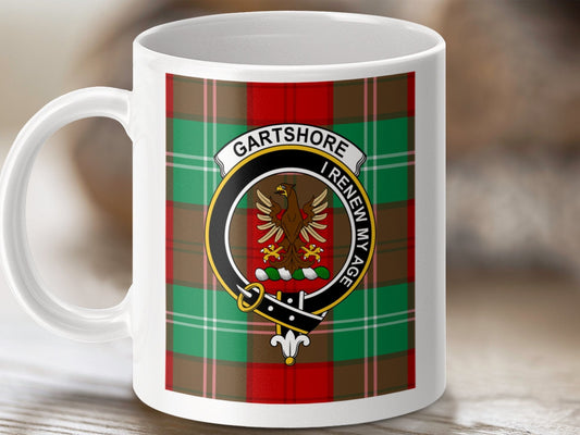 Physical Item Gartshore Renew My Age Clan Crest Tartan Mug