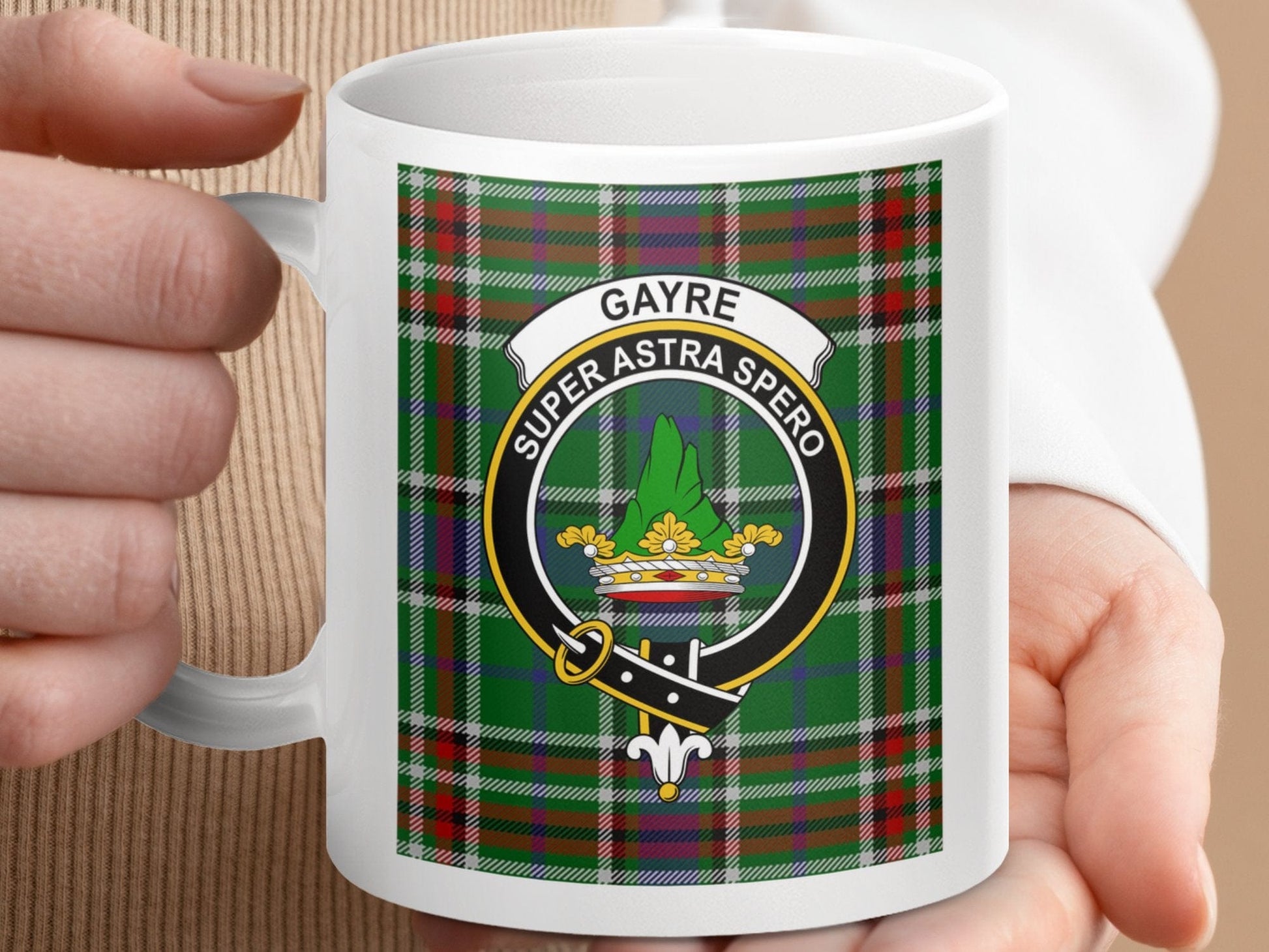 Physical Item Gayre Clan Super Astra Spero Tartan Crest Mug