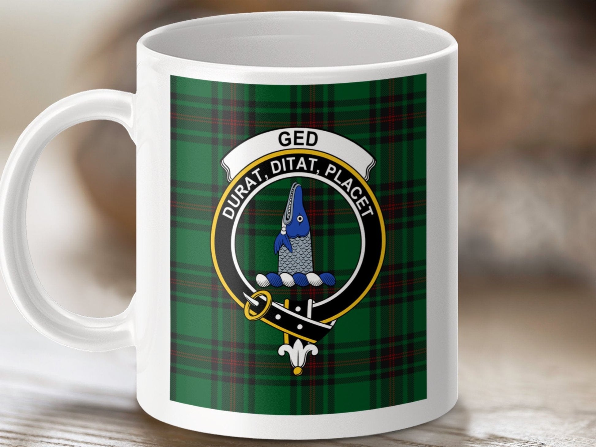 Physical Item Ged Clan Scottish Tartan Crest Mug