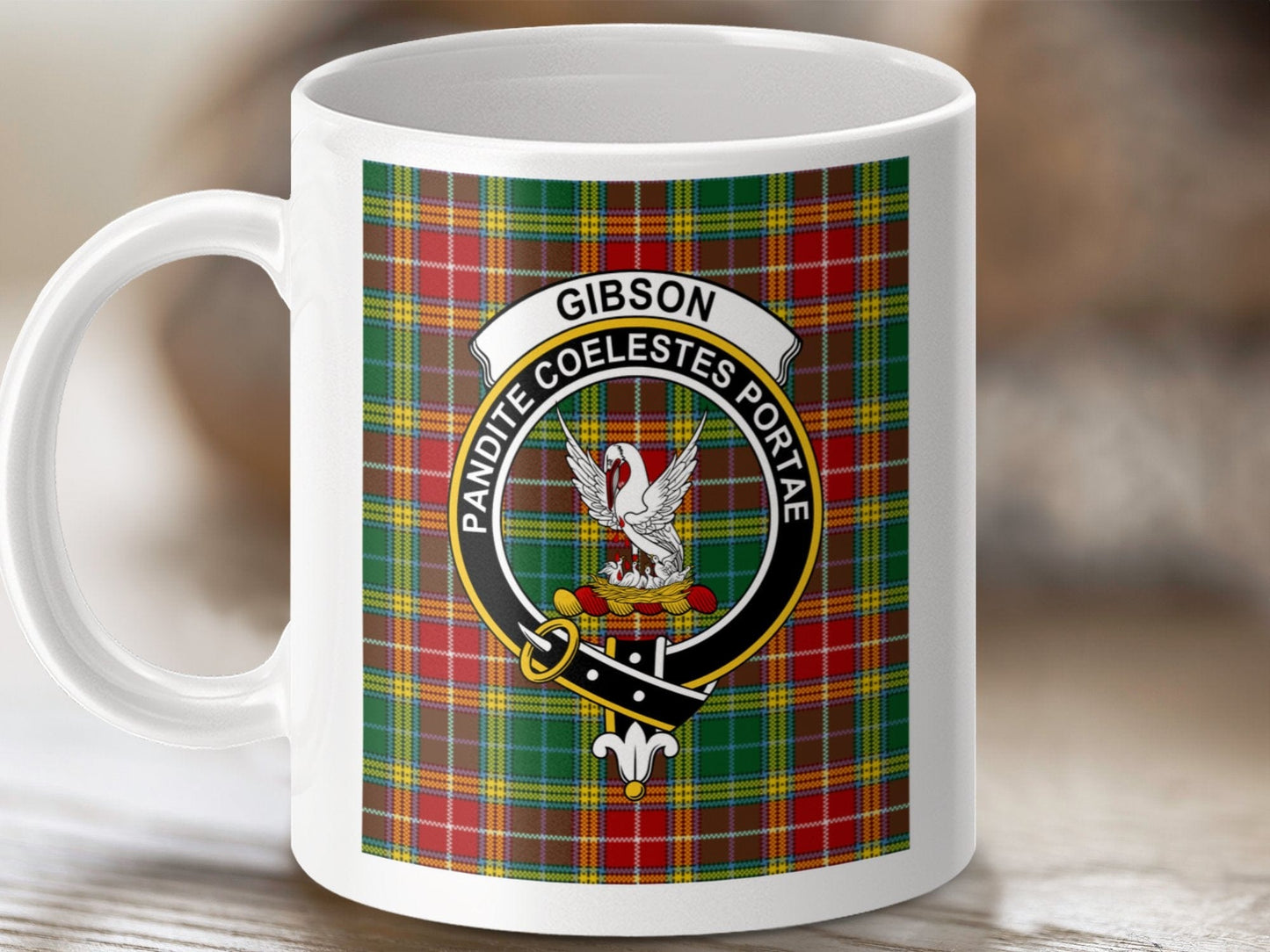 Physical Item Gibson Clan Scottish Tartan Crest Mug