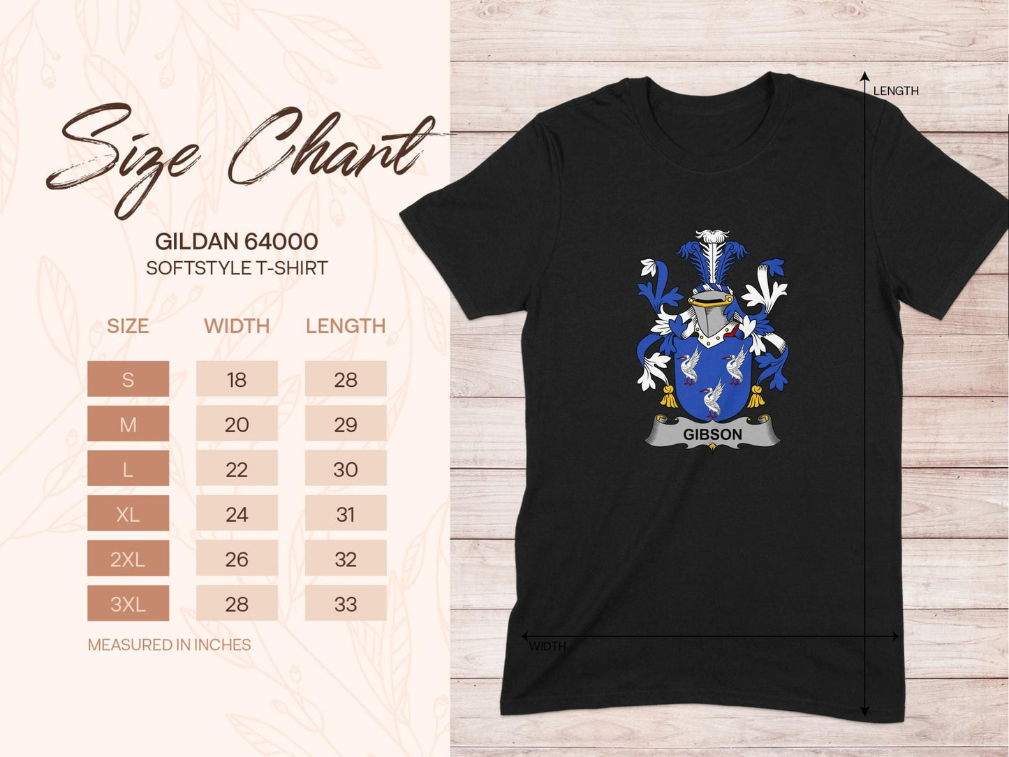 Physical Item Gibson Surname Irish Heraldry Unisex T-Shirt