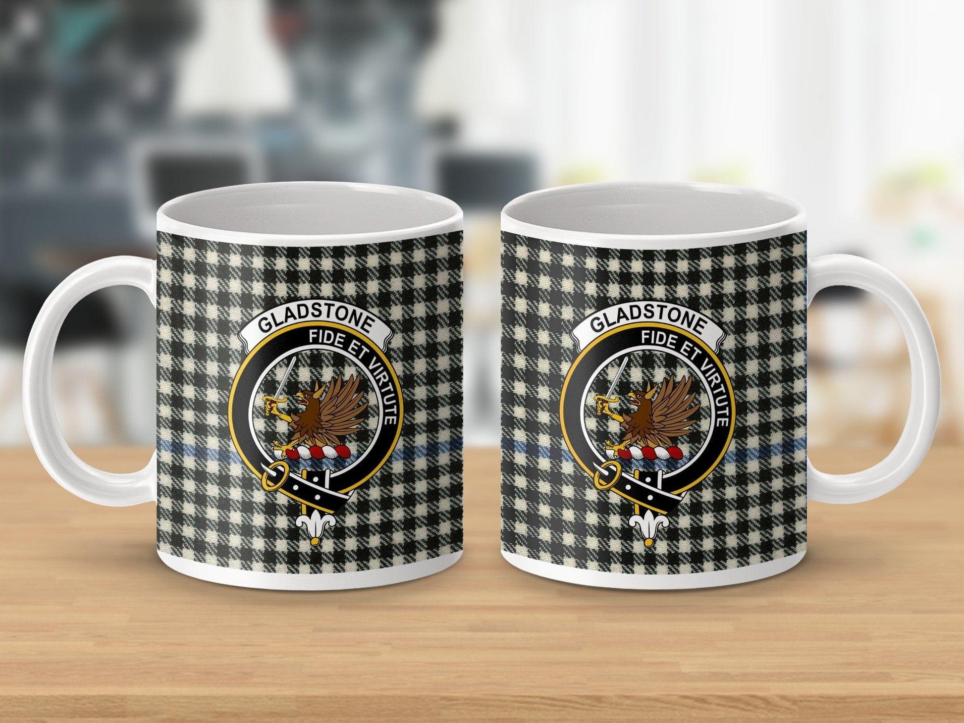 Physical Item Gladstone Clan Crest Tartan Scottish Mug