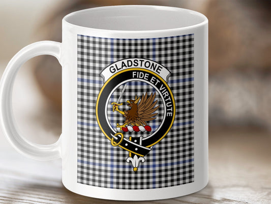 Physical Item Gladstone Clan Scottish Tartan Crest Mug