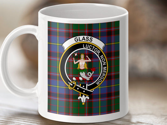 Physical Item Glass Clan Scottish Tartan Crest Mug