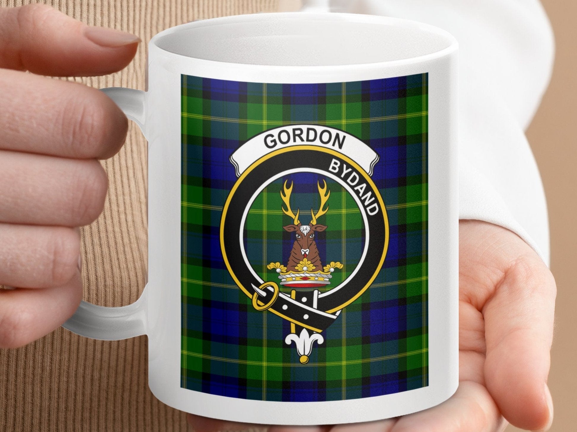 Physical Item Gordon Clan Scottish Tartan Crest Mug