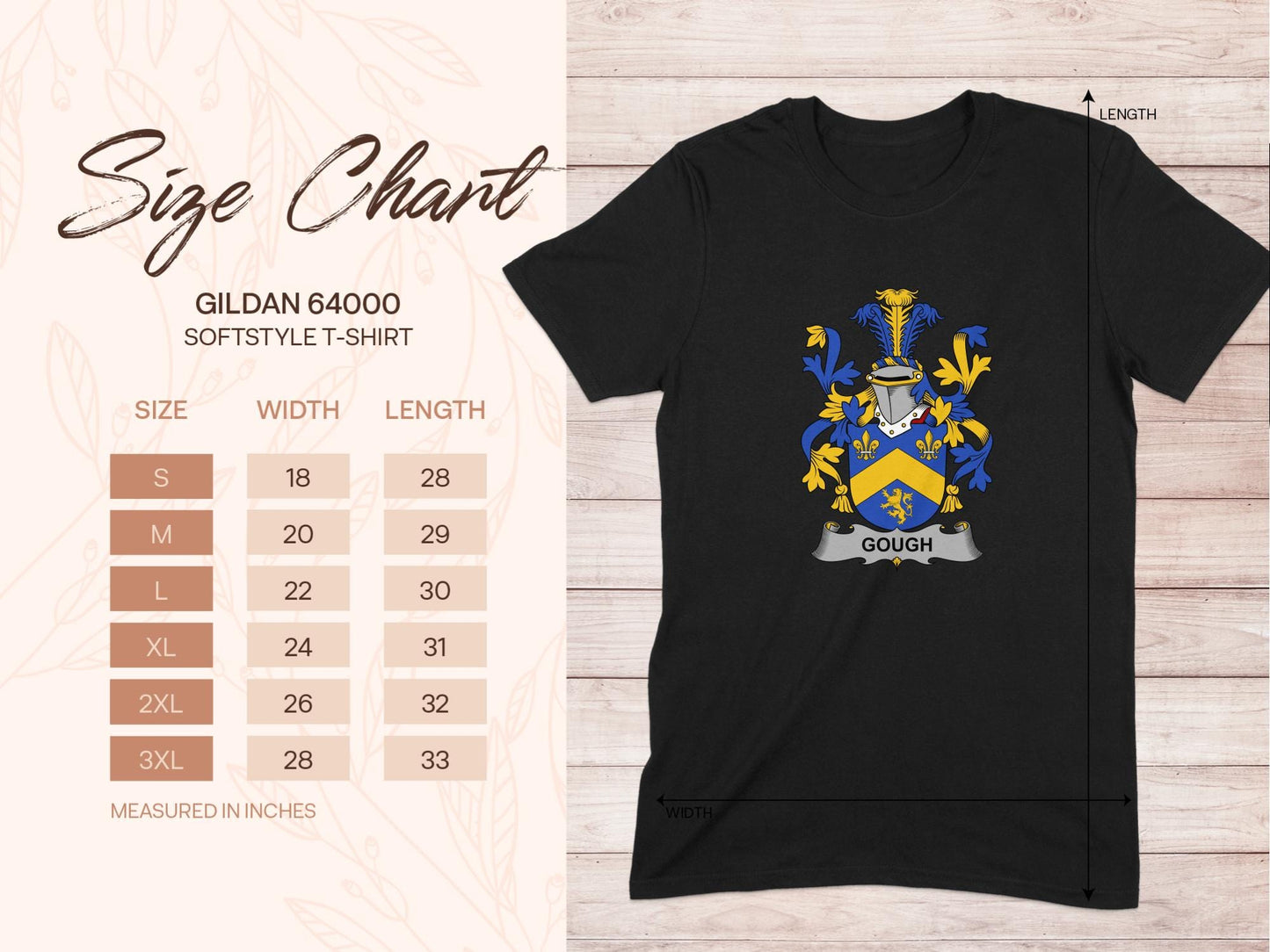 Physical Item Gough Surname Irish Heraldry Unisex T-Shirt