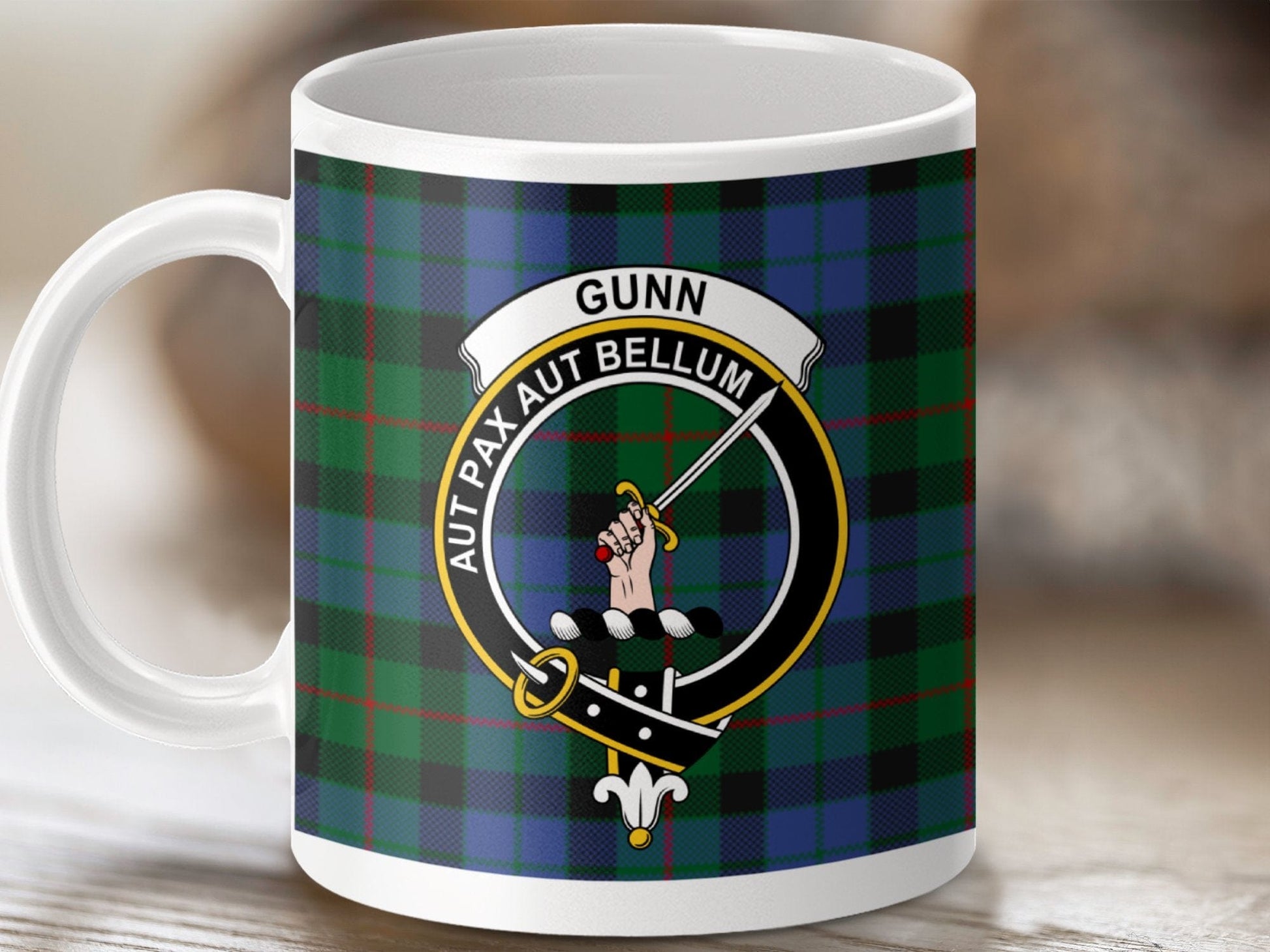 Physical Item Gunn Clan Scottish Tartan Mug