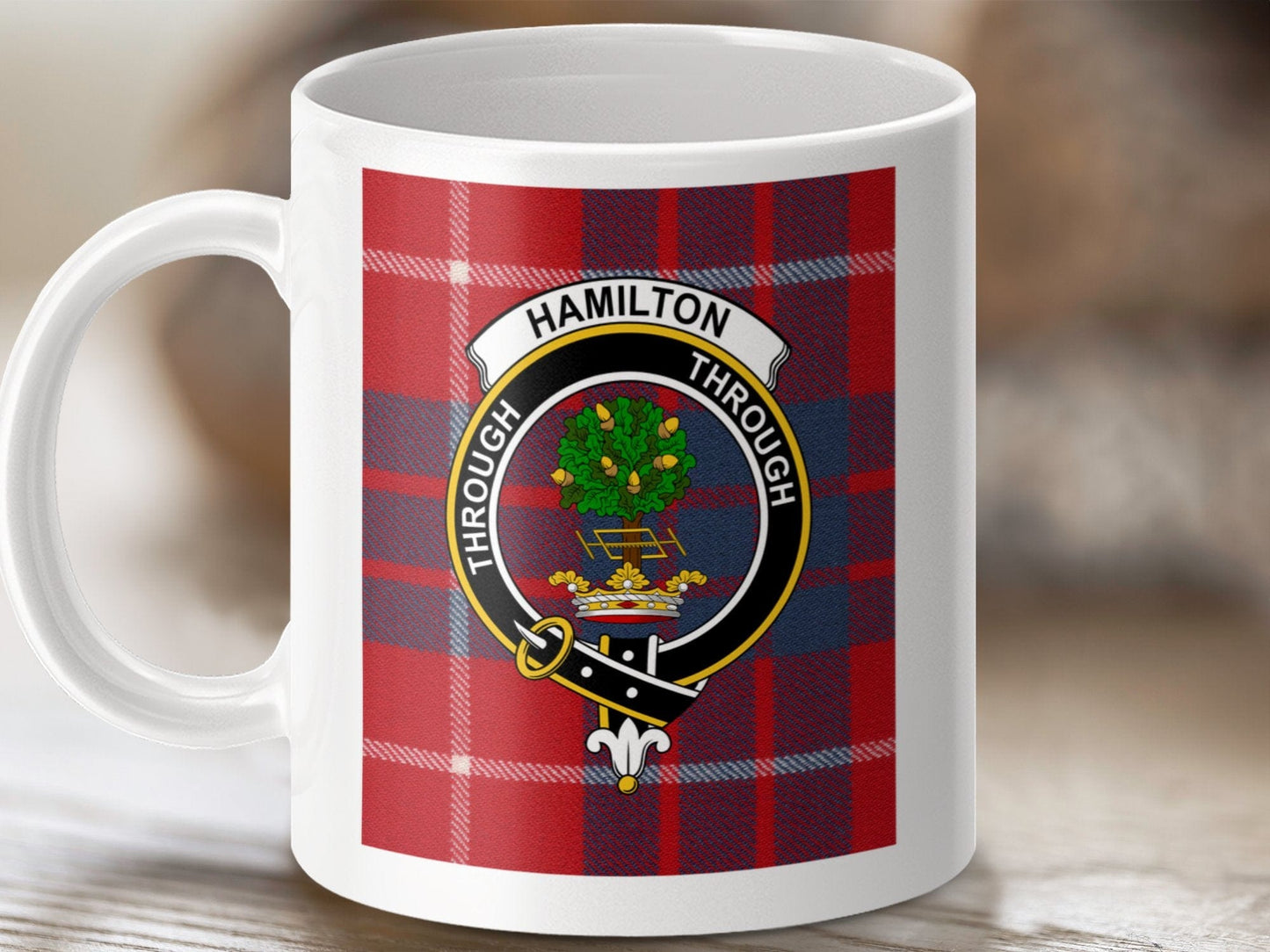 Physical Item Hamilton Clan Scottish Tartan Crest Mug