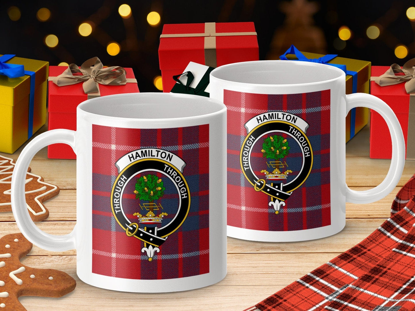 Physical Item Hamilton Clan Scottish Tartan Crest Mug