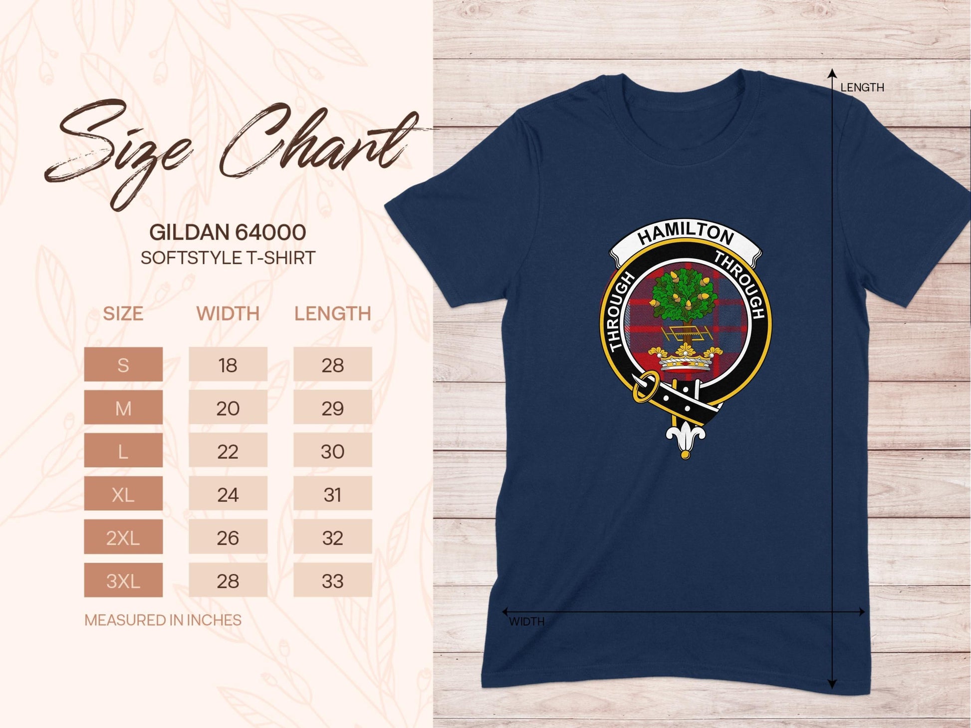 Physical Item Hamilton Clan Scottish Tartan Crest T-Shirt
