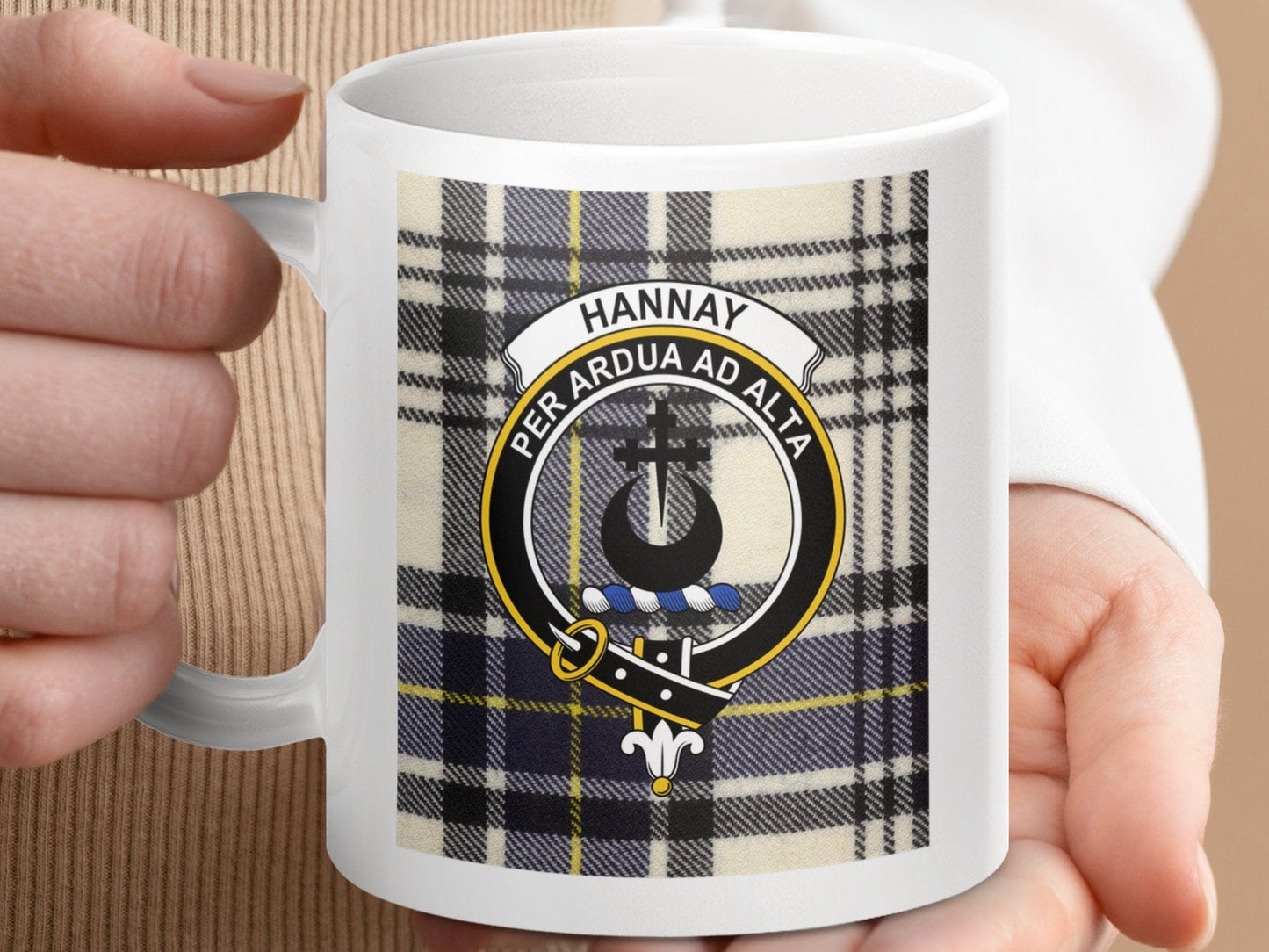 Physical Item Hannay Clan Crest Tartan Plaid Pattern Mug