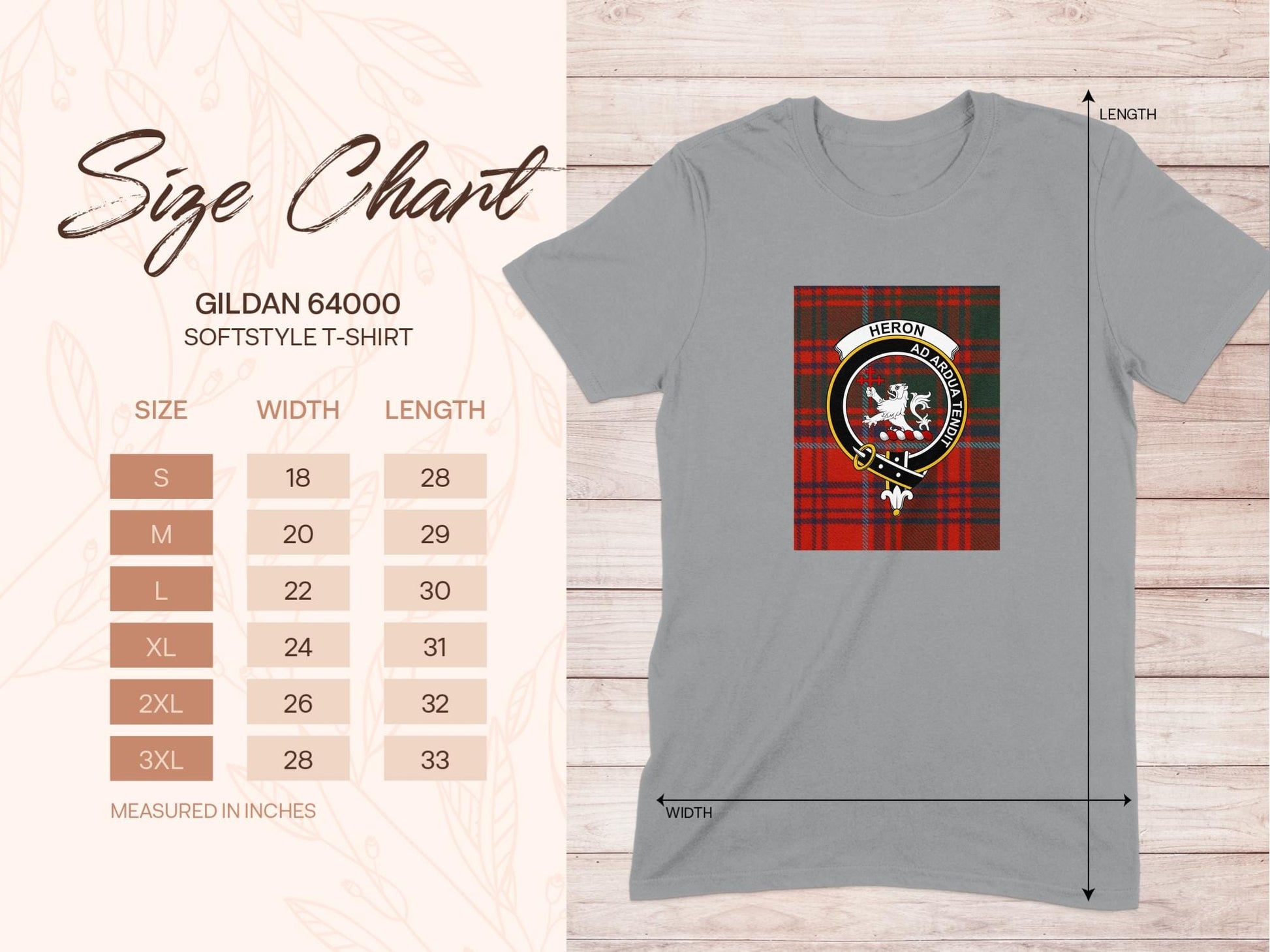 Physical Item Heron Clan Scottish Tartan Crest Unisex T-Shirt