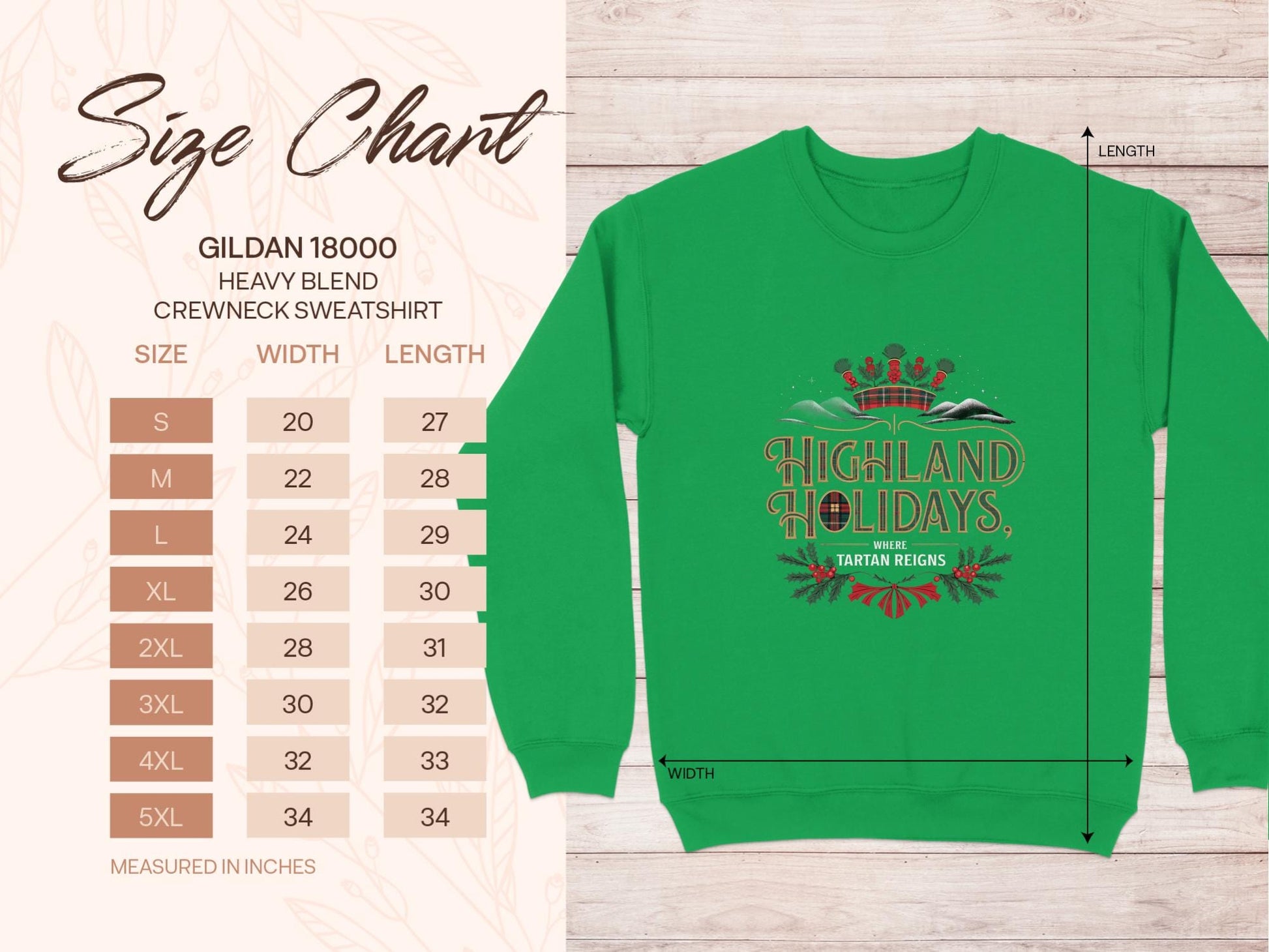 Physical Item Highland Holidays Scottish Christmas Theme Sweatshirts