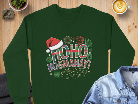 Physical Item Ho Ho Hogmanay Holiday Celebration Theme Sweatshirts