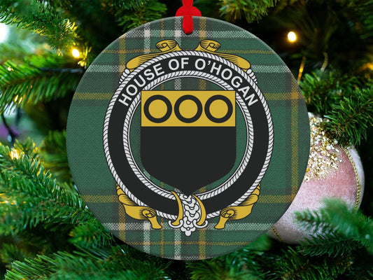 Physical Item Hogans Crest Irish tartan Christmas Ornament Decoration Ornaments