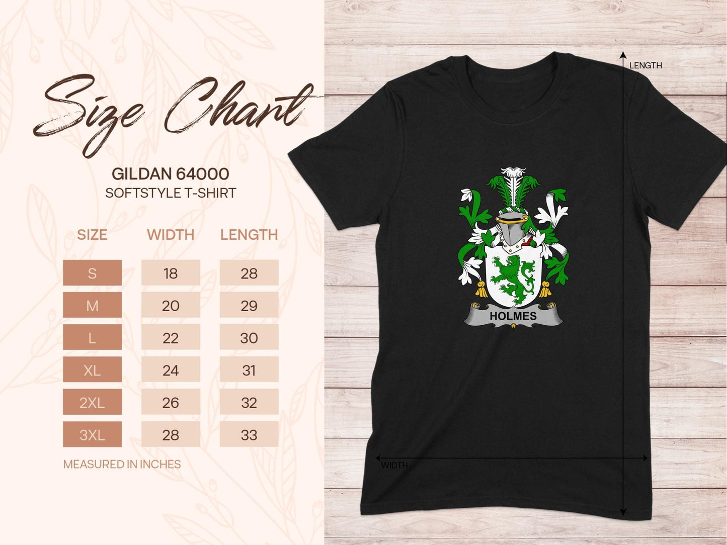 Physical Item Holmes Surname Irish Heraldry Unisex T-Shirt