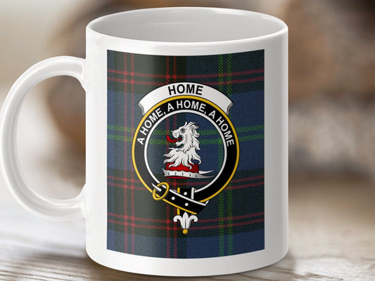 Physical Item HOME A HOME A HOME Lion Scottish Tartan Crest mug