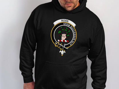 Physical Item Hoodies / S / Black Ross Spem Successus Alit Clan Crest long sleeve tee sweatshirt hoodie