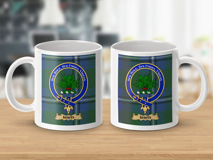 Physical Item Irwin Clan Scottish Tartan Crest Mug