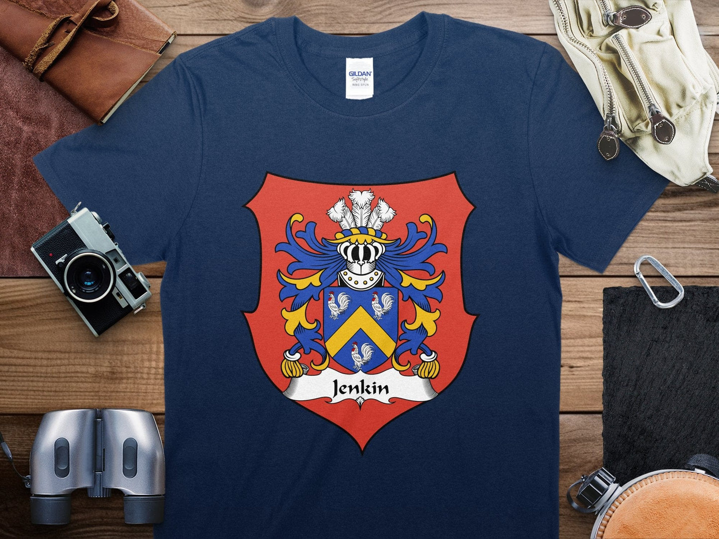 Physical Item Jenkin Coat of Arms Family Crest Design T-Shirt