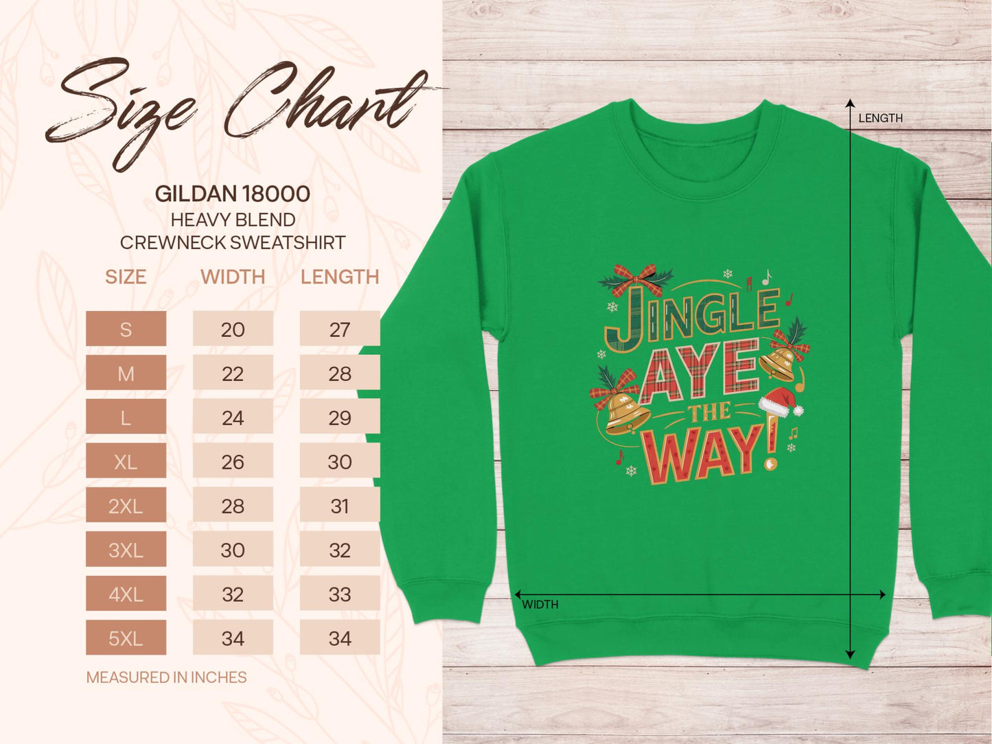 Physical Item Jingle Aye The Way Holiday Theme Christmas Sweatshirts