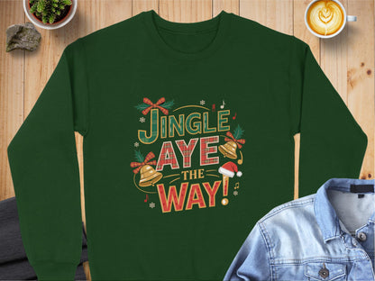 Physical Item Jingle Aye The Way Holiday Theme Christmas Sweatshirts