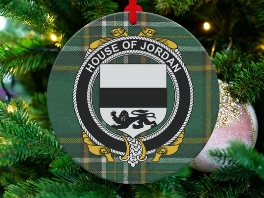 Physical Item Jordan Crest Irish Tartan Christmas Ornament Decoration