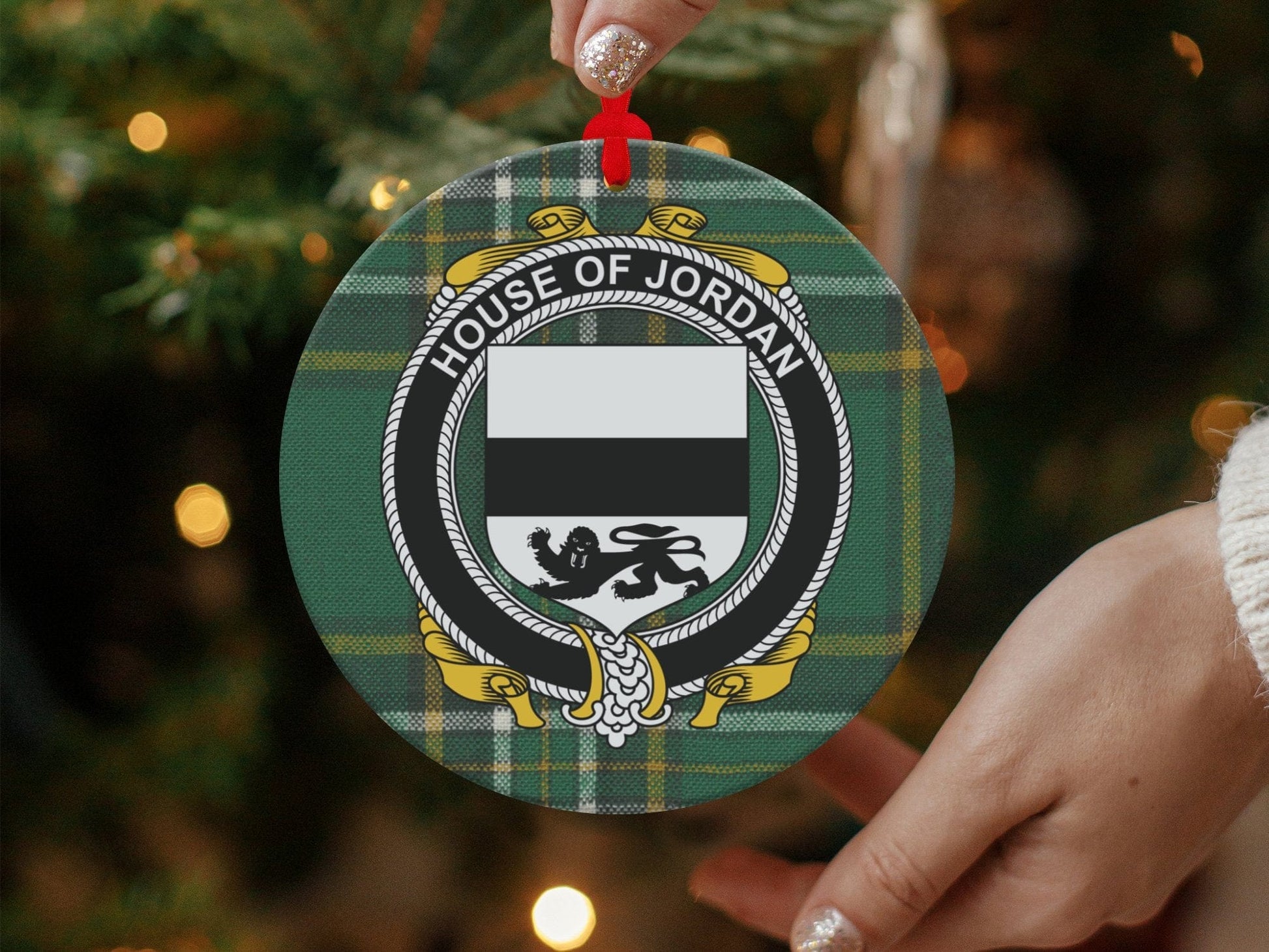 Physical Item Jordan Crest Irish Tartan Christmas Ornament Decoration