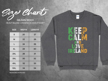 Physical Item Keep Calm And Love Ireland Unisex Irish t-shirt sweatshirt