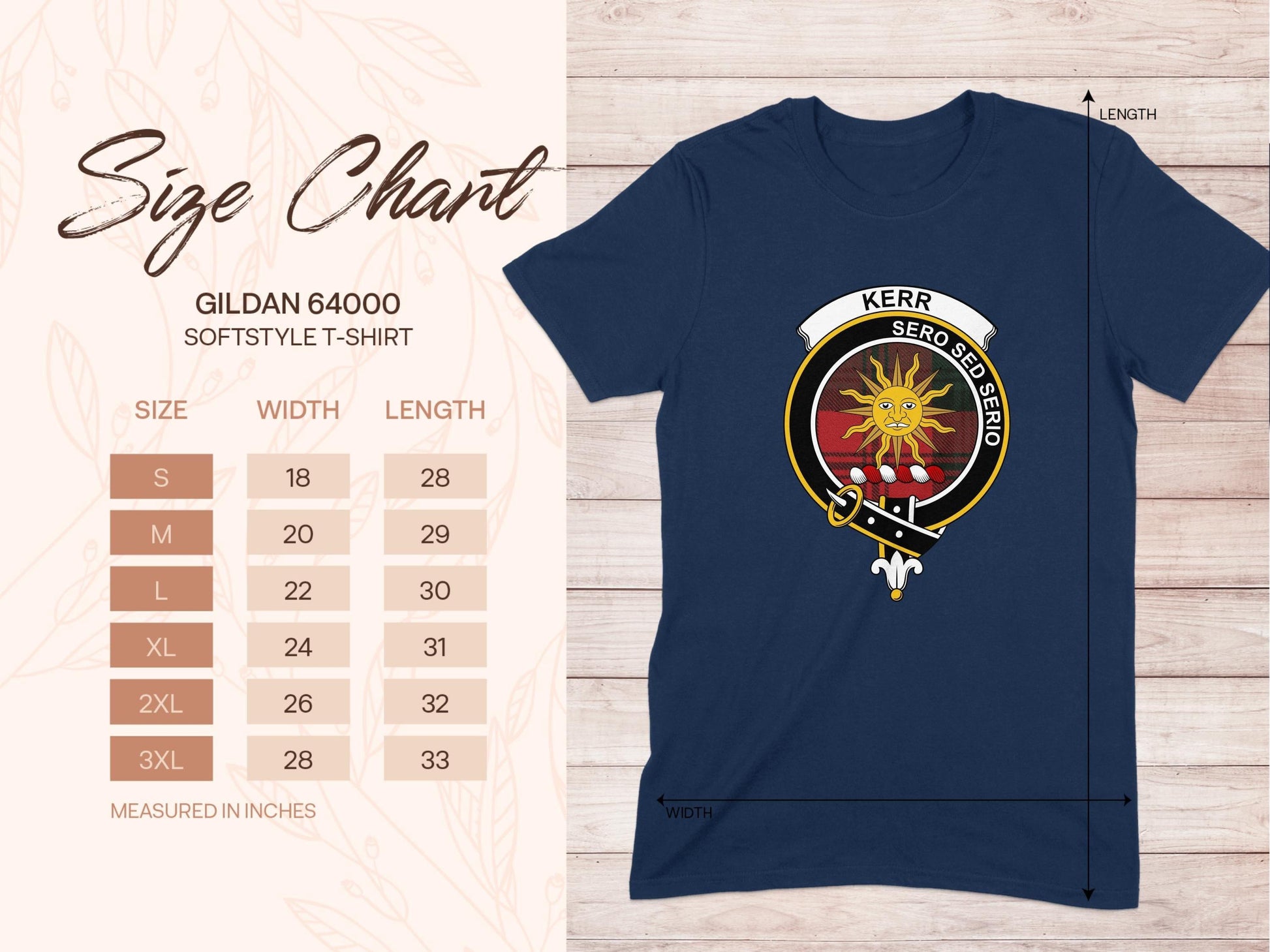 Physical Item Kerr Clan Scottish Tartan Crest T-Shirt