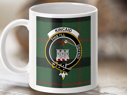 Physical Item Kincaid Clan Scottish Tartan Crest Mug