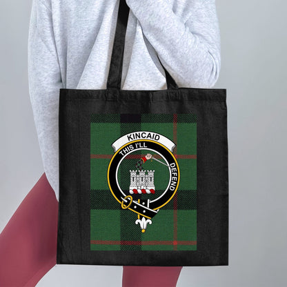 Physical Item Kincaid Scottish Crest Tartan Background Tote Bag