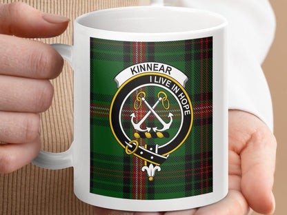 Physical Item Kinnear Clan Scottish Tartan Crest Mug