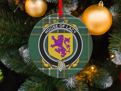 Physical Item Lacy Crest Irish Tartan Christmas Decoration Ornaments